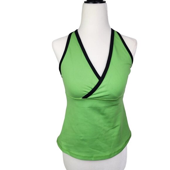 lululemon athletica Tops - VTG Lululemon Athletica Workout Tank Green Black Women's Size 10